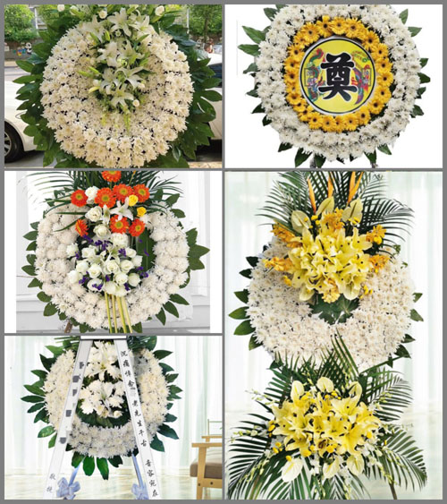 山东青岛即墨市北安街道长直院村花圈速递